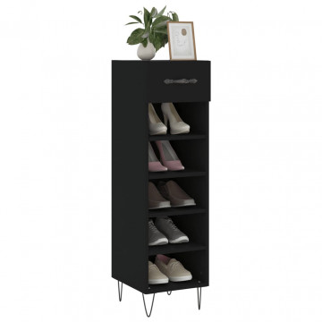 Pantofar, negru, 30x35x105 cm, lemn compozit - Img 3