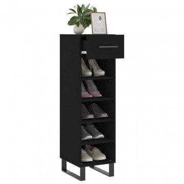 Pantofar, negru, 30x35x105 cm, lemn compozit - Img 4
