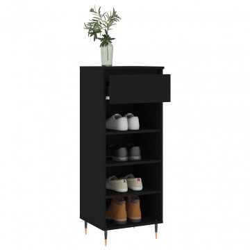 Pantofar, negru, 40x36x105 cm, lemn compozit - Img 4