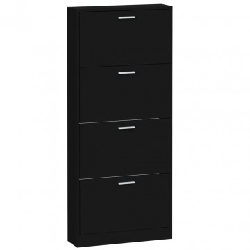 Pantofar, negru, 59x17x150 cm, lemn compozit - Img 8