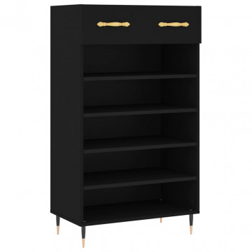 Pantofar, negru, 60x35x105 cm, lemn compozit - Img 2
