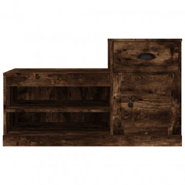 Pantofar, stejar fumuriu, 100x42x60 cm, lemn prelucrat - Img 5