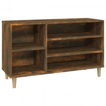 Pantofar, stejar fumuriu, 102x36x60 cm, lemn prelucrat - Img 2