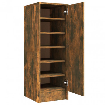 Pantofar, stejar fumuriu, 32x35x92 cm, lemn prelucrat - Img 2