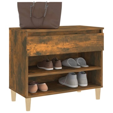 Pantofar, stejar fumuriu, 70x36x60 cm, lemn prelucrat - Img 4