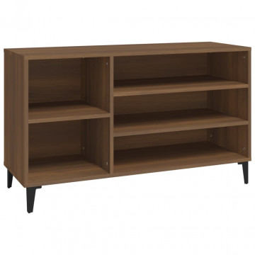 Pantofar, stejar maro, 102x36x60 cm, lemn prelucrat - Img 2