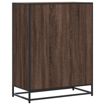 Pantofar, stejar maro, 75x38x97,5 cm, lemn prelucrat/metal - Img 5