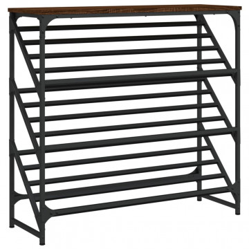 Pantofar, stejar maro, 90x30x85 cm, lemn prelucrat - Img 2