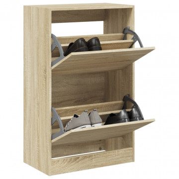 Pantofar, stejar sonoma, 60x34x96,5 cm, lemn compozit - Img 1