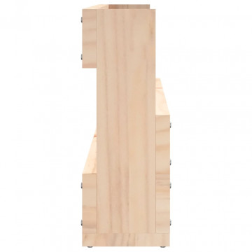 Pantofare de perete, 2 buc., 110x9x23 cm, lemn masiv pin - Img 6