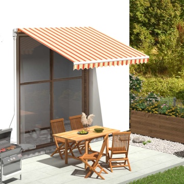 Pânză de rezervă copertină, galben și portocaliu, 3x2,5 m - Img 1