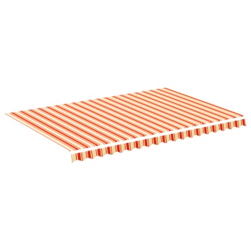 Pânză de rezervă copertină, galben și portocaliu, 4,5x3 m - Img 2
