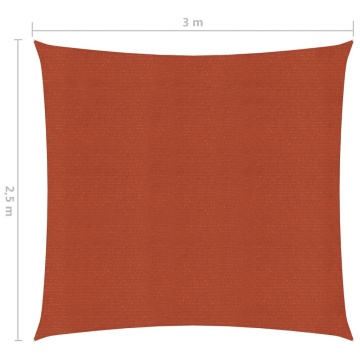 Pânză parasolar, cărămiziu, 160 g/m², 2,5x3 m, HDPE - Img 5