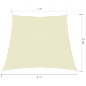 Pânză parasolar, crem, 3/4x2 m, țesătură oxford, trapez - Img 5