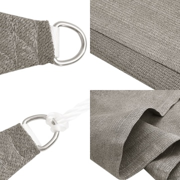 Pânză parasolar gri deschis 5x7x7 m HDPE 160 g/m² triunghiular - Img 5