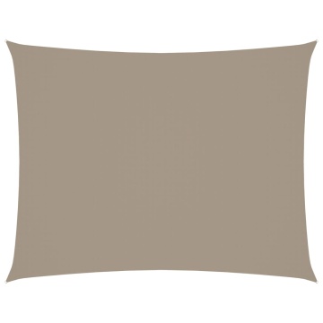 Pânză parasolar gri taupe 2,5x4 m textil oxford dreptunghiular - Img 2