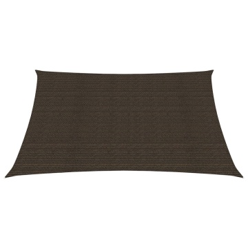 Pânză parasolar, maro, 2,5 x 3 m, HDPE, 160 g/m² - Img 2