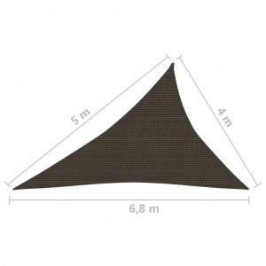 Pânză parasolar, maro, 4x5x6,8 m, HDPE, 160 g/m² - Img 5
