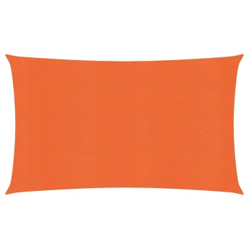 Pânză parasolar, portocaliu dreptunghiular 3x6 m HDPE 160 g/m² - Img 1