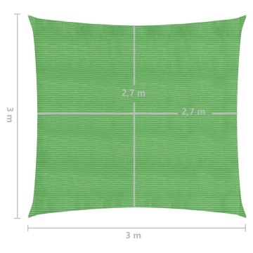 Pânză parasolar, verde deschis, 160 g / m² , 3x3 m ,HDPE - Img 5