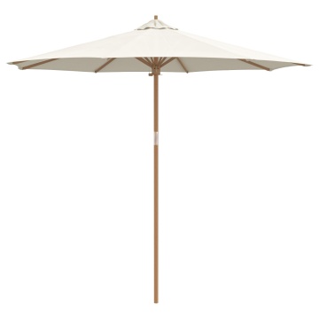 Parasol de grădină Crem 270x260 cm Bambus - Img 2