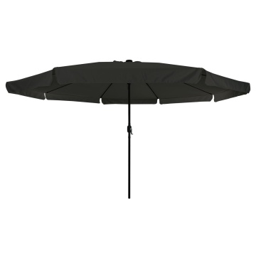 Parasol de grădină cu lumini LED ø395x245 cm, Negru - Img 4