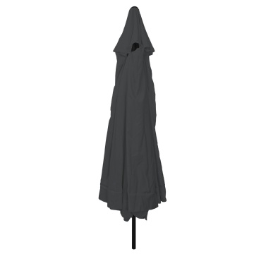 Parasol Grădină ø395x245 cm Antracit - Img 1