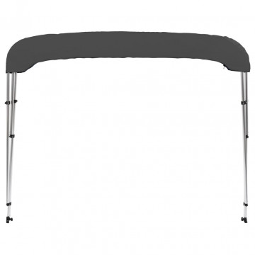 Parasolar barcă Bimini cu 3 arcuri, antracit, 183x140x137 cm - Img 5