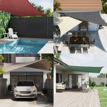 Parasolar țesătură oxford triunghiular, 3,6x3,6x3,6 m, antracit - Img 3