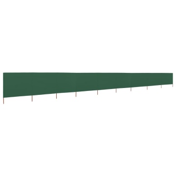 Paravan anti-vânt cu 9 panouri, verde, 1200 x 160 cm, textil - Img 2