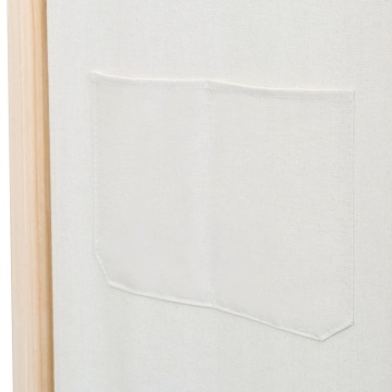 Paravan cameră, 6 panouri, crem, 240x170 x4 cm, material textil - Img 6