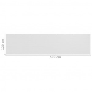 Paravan de balcon, alb, 120x500 cm, HDPE - Img 5