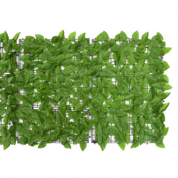 Paravan de balcon, frunze verzi, 200x75 cm - Img 3