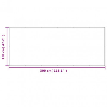 Paravan de balcon gri deschis 120x300 cm 100% poliester oxford - Img 5