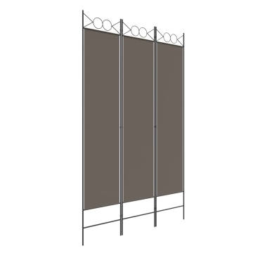 Paravan de cameră cu 3 panouri, antracit, 120x200 cm, textil - Img 2