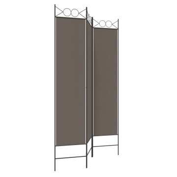 Paravan de cameră cu 3 panouri, antracit, 120x200 cm, textil - Img 8