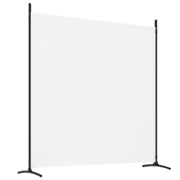 Paravan de cameră cu 4 panouri, alb, 698x180 cm, textil - Img 5