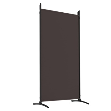 Paravan de cameră cu 5 panouri, maro, 433x180 cm, textil - Img 5