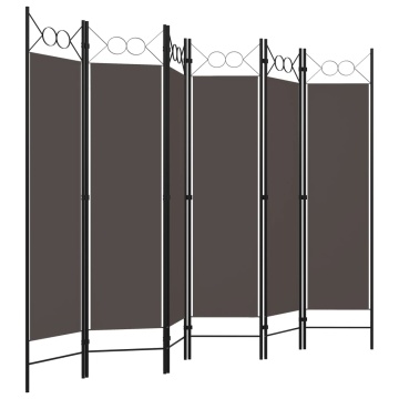 Paravan de cameră cu 6 panouri, antracit, 240 x 180 cm - Img 3