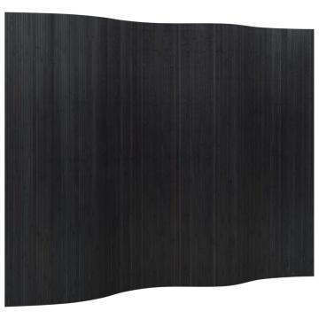 Paravan de cameră, negru, 165x250 cm, bambus - Img 2