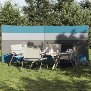 Paravan de camping, albastru, 340x130 cm, impermeabil - Img 1
