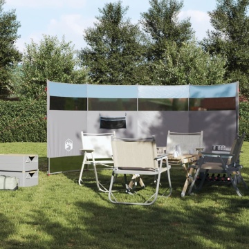 Paravan de camping, albastru, 366x152x152 cm, impermeabil - Img 3