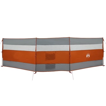 Paravan de camping, gri/portocaliu, 508x130 cm, impermeabil - Img 4