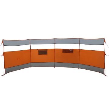 Paravan de camping, gri/portocaliu, 510x153 cm, impermeabil - Img 5