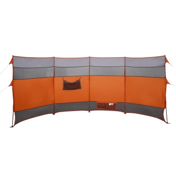 Paravan de camping, portocaliu, 366x152x152 cm, impermeabil - Img 4