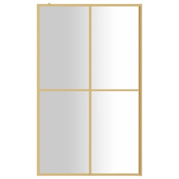Paravan de duș walk-in auriu 115x195 cm sticlă ESG transparentă - Img 3