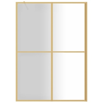 Paravan de duș walk-in, auriu 140x195cm sticlă ESG transparentă - Img 3