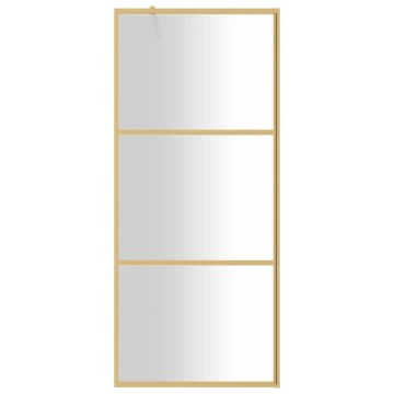 Paravan de duș walk-in auriu, 90x195 cm sticlă ESG transparentă - Img 3