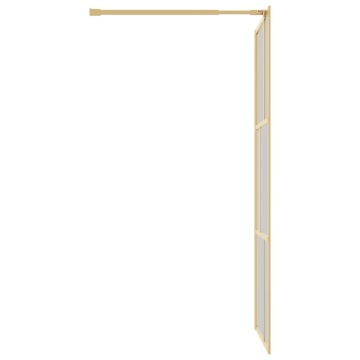 Paravan de duș walk-in auriu, 90x195 cm sticlă ESG transparentă - Img 4