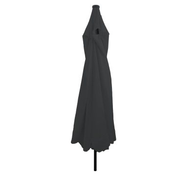 Paravan de grădină cu lumini LED ø395x245 cm, Antracit - Img 1